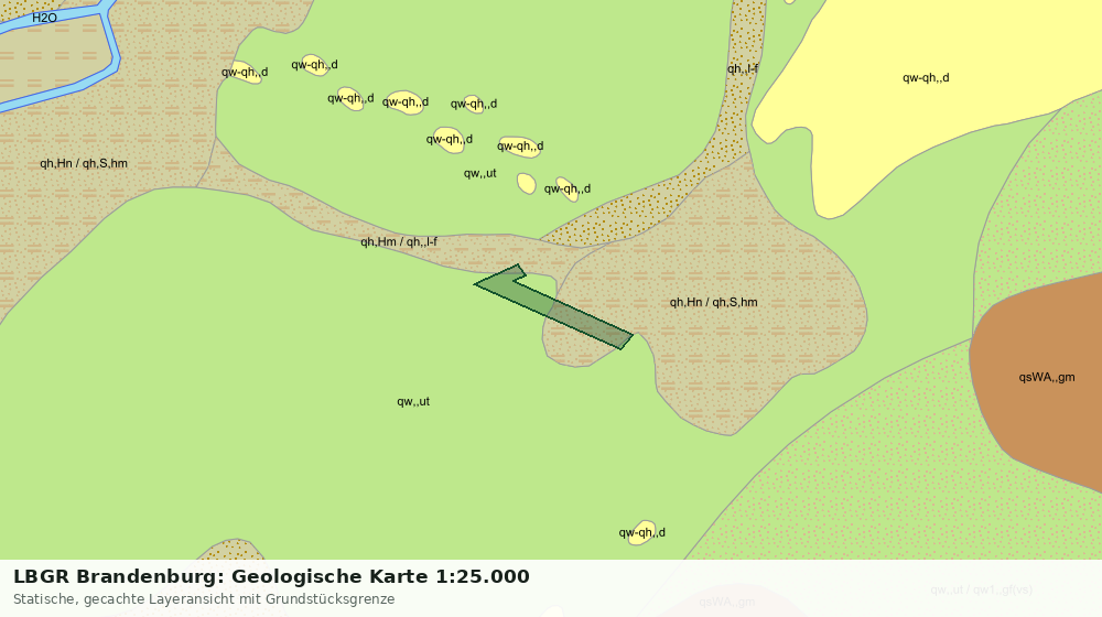 Statische Kartenansicht: LBGR Brandenburg: Geologische Karte 1:25.000