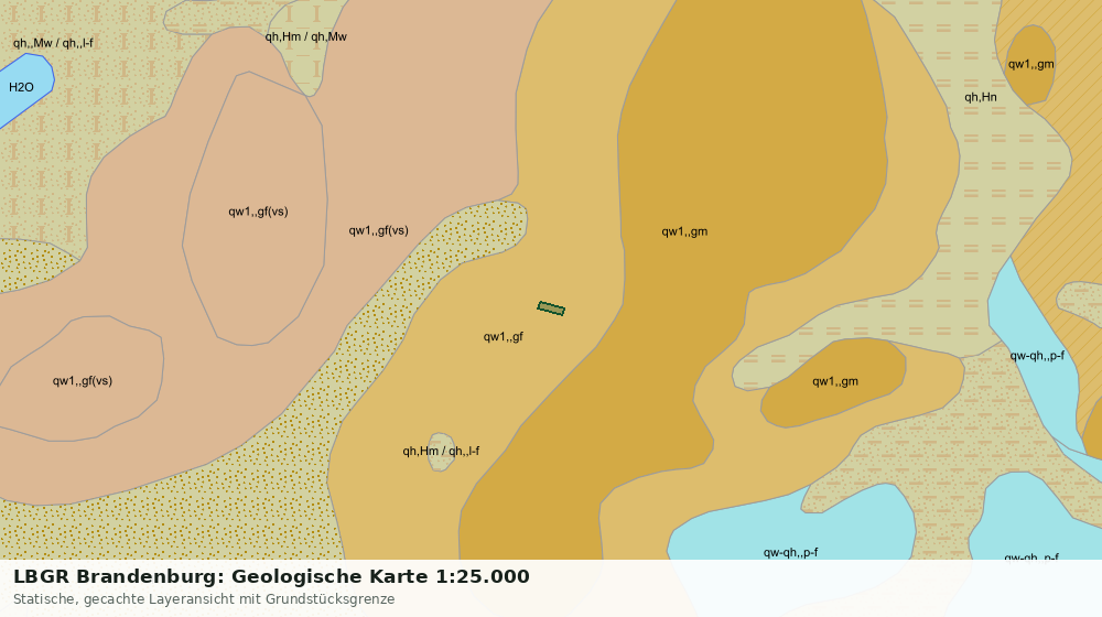 Statische Kartenansicht: LBGR Brandenburg: Geologische Karte 1:25.000