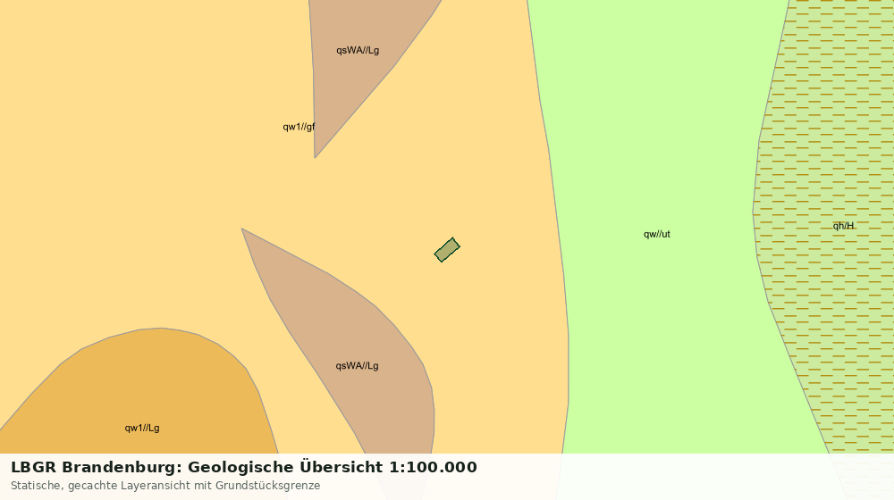 Statische Kartenansicht: LBGR Brandenburg: Geologische Übersicht 1:100.000