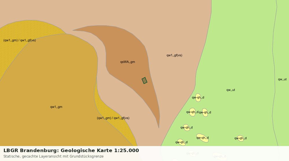 Statische Kartenansicht: LBGR Brandenburg: Geologische Karte 1:25.000