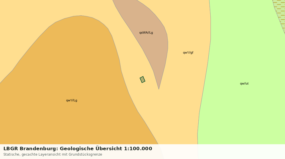 Statische Kartenansicht: LBGR Brandenburg: Geologische Übersicht 1:100.000