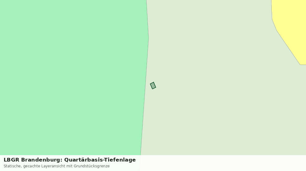 Statische Kartenansicht: LBGR Brandenburg: Quartärbasis-Tiefenlage