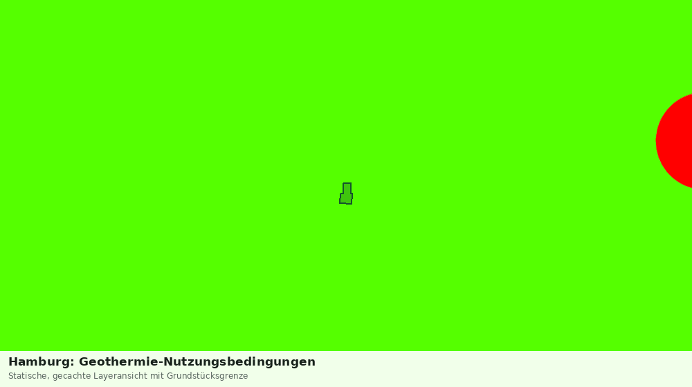 Statische Kartenansicht: Hamburg: Geothermie-Nutzungsbedingungen