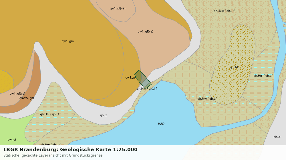 Statische Kartenansicht: LBGR Brandenburg: Geologische Karte 1:25.000