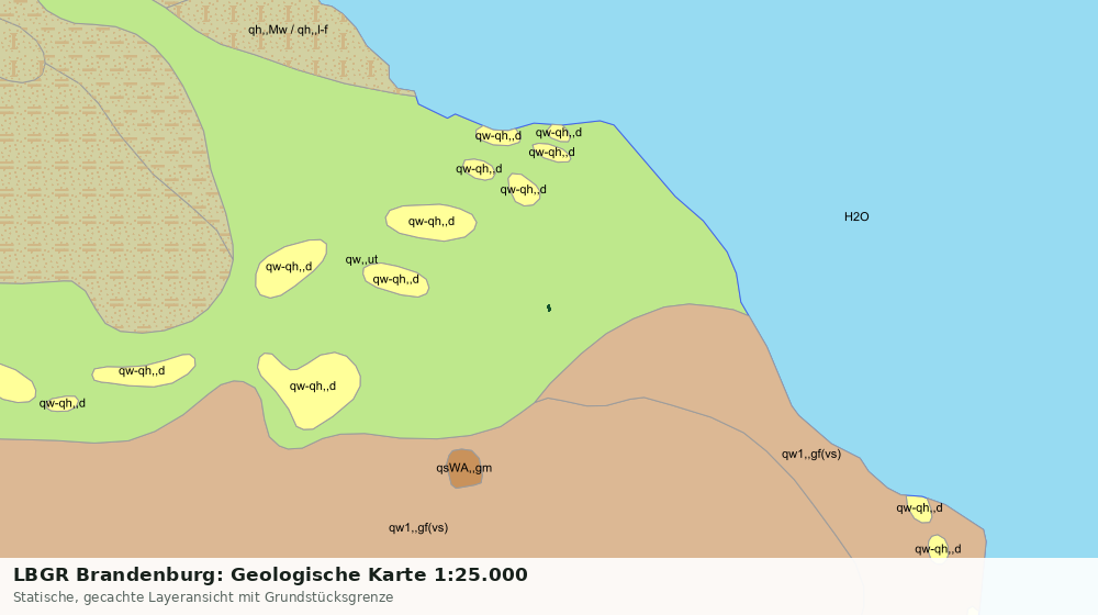 Statische Kartenansicht: LBGR Brandenburg: Geologische Karte 1:25.000
