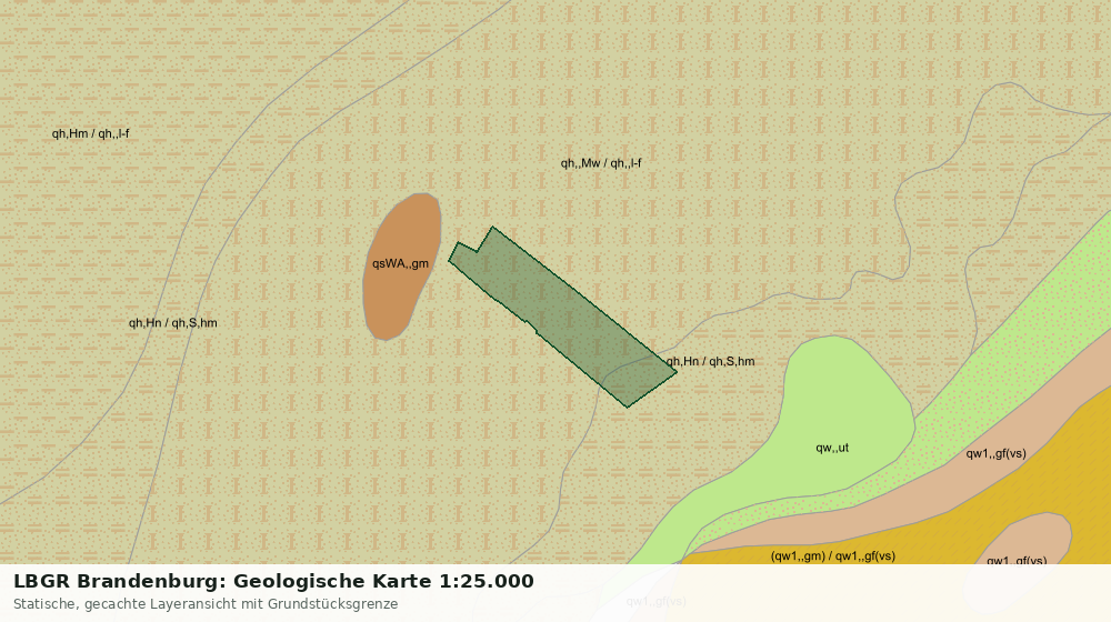 Statische Kartenansicht: LBGR Brandenburg: Geologische Karte 1:25.000