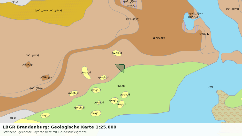 Statische Kartenansicht: LBGR Brandenburg: Geologische Karte 1:25.000