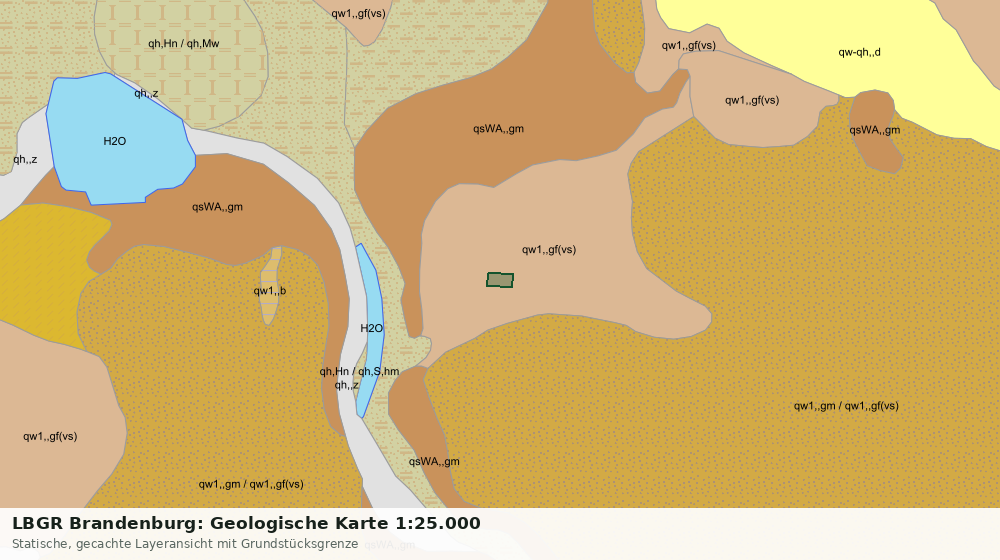 Statische Kartenansicht: LBGR Brandenburg: Geologische Karte 1:25.000