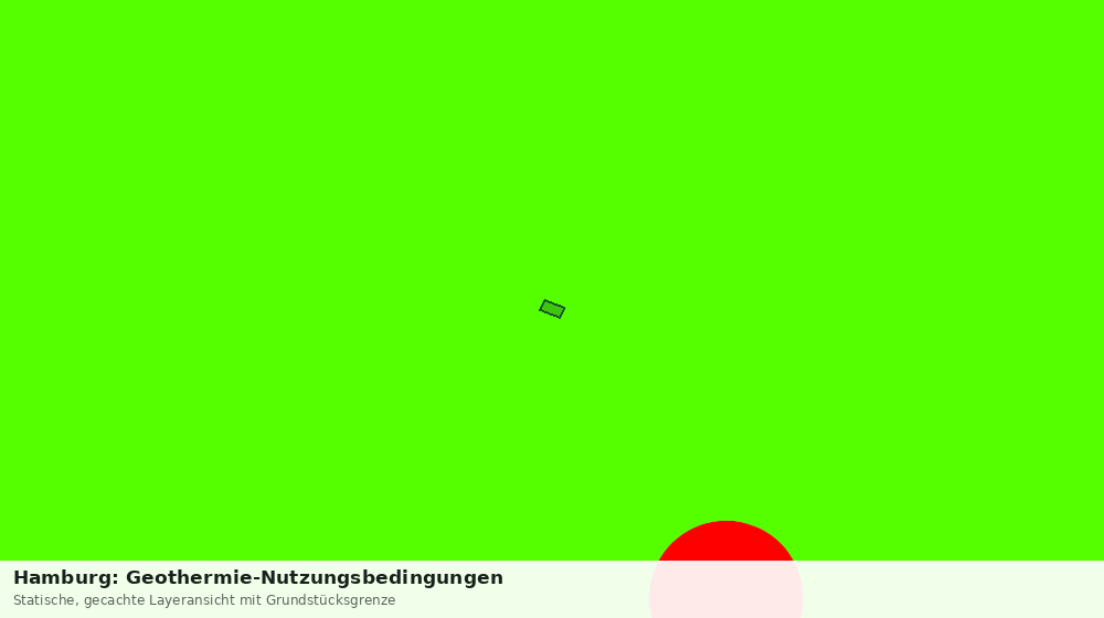 Statische Kartenansicht: Hamburg: Geothermie-Nutzungsbedingungen