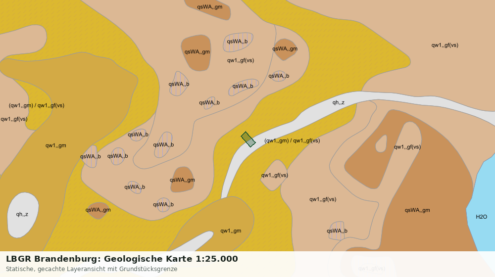 Statische Kartenansicht: LBGR Brandenburg: Geologische Karte 1:25.000