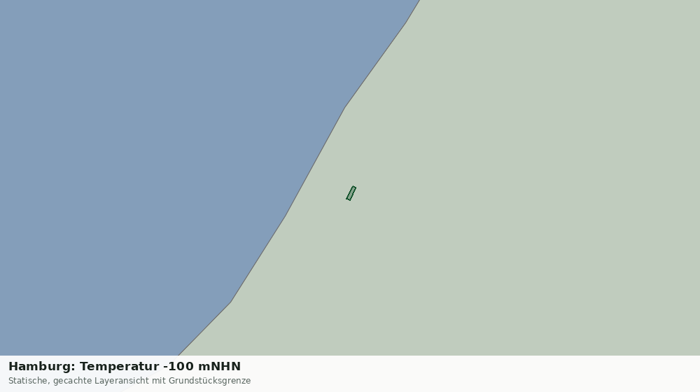 Statische Kartenansicht: Hamburg: Temperatur -100 mNHN