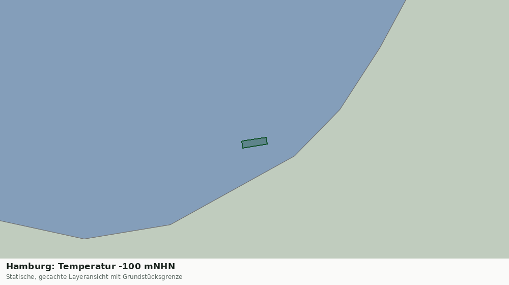 Statische Kartenansicht: Hamburg: Temperatur -100 mNHN