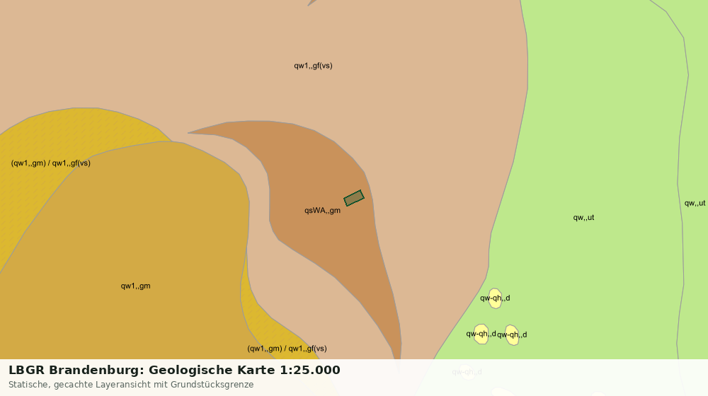 Statische Kartenansicht: LBGR Brandenburg: Geologische Karte 1:25.000