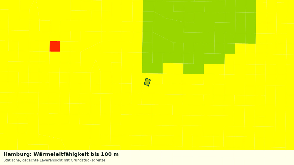 Statische Kartenansicht: Hamburg: Wärmeleitfähigkeit bis 100 m