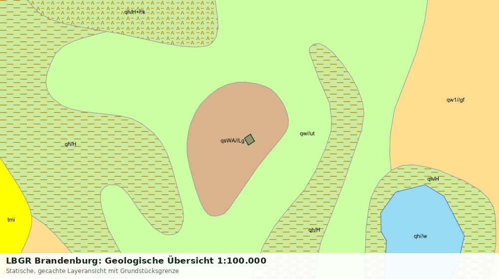 Statische Kartenansicht: LBGR Brandenburg: Geologische Übersicht 1:100.000