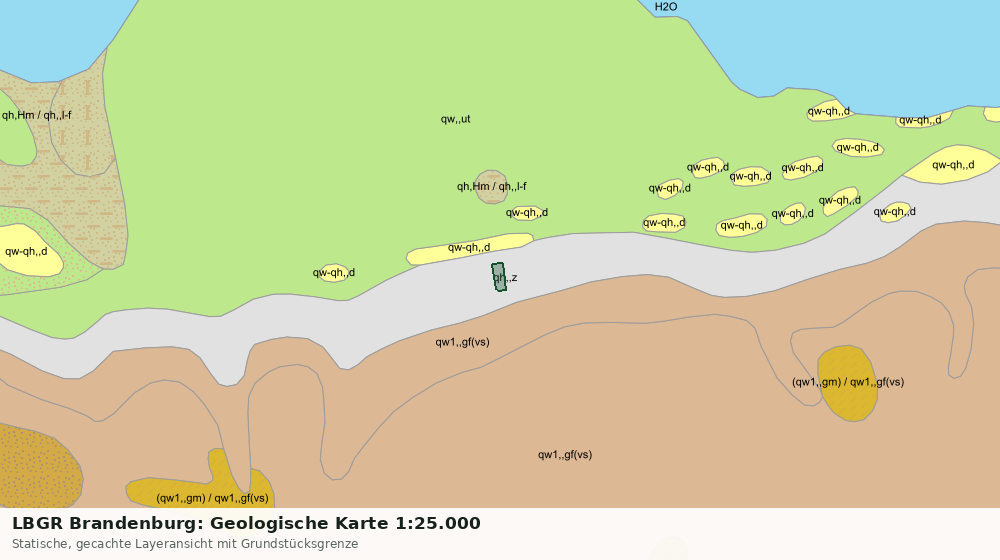 Statische Kartenansicht: LBGR Brandenburg: Geologische Karte 1:25.000