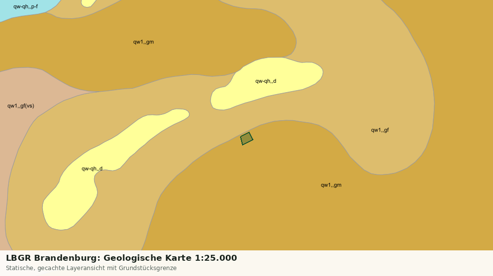 Statische Kartenansicht: LBGR Brandenburg: Geologische Karte 1:25.000