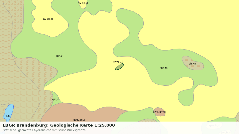 Statische Kartenansicht: LBGR Brandenburg: Geologische Karte 1:25.000