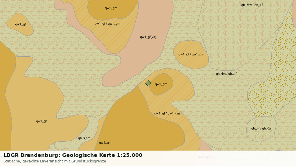Statische Kartenansicht: LBGR Brandenburg: Geologische Karte 1:25.000