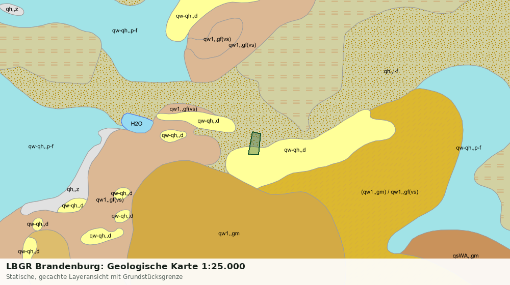 Statische Kartenansicht: LBGR Brandenburg: Geologische Karte 1:25.000