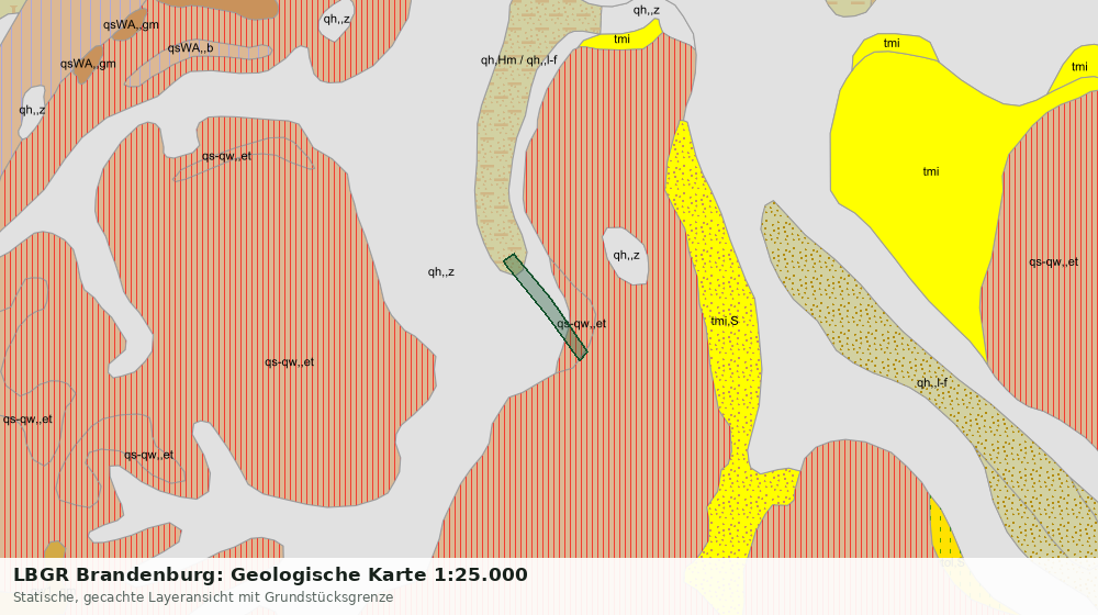 Statische Kartenansicht: LBGR Brandenburg: Geologische Karte 1:25.000