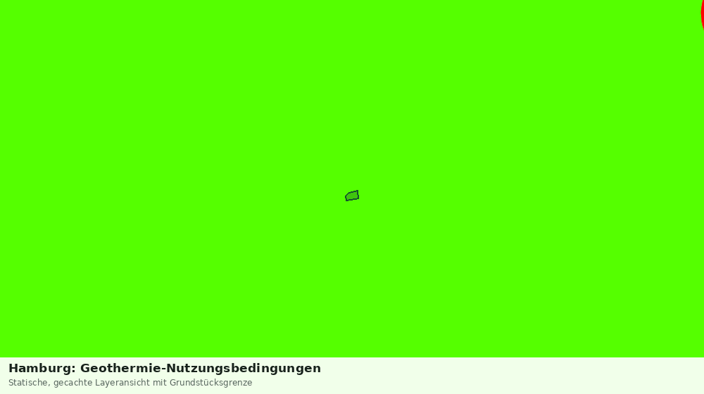 Statische Kartenansicht: Hamburg: Geothermie-Nutzungsbedingungen