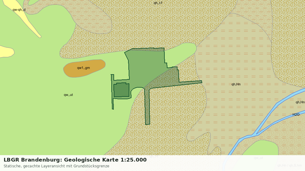 Statische Kartenansicht: LBGR Brandenburg: Geologische Karte 1:25.000