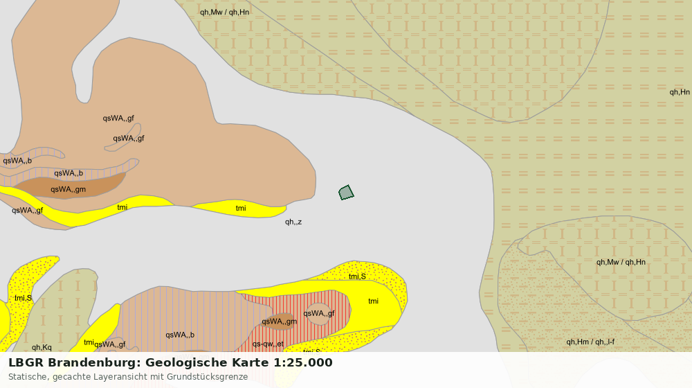 Statische Kartenansicht: LBGR Brandenburg: Geologische Karte 1:25.000