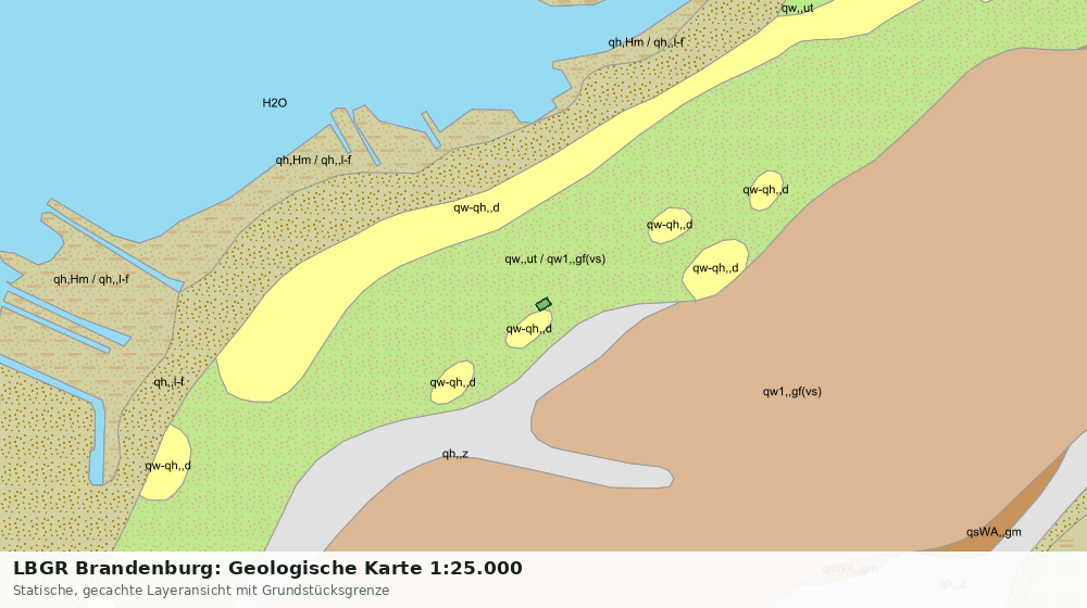 Statische Kartenansicht: LBGR Brandenburg: Geologische Karte 1:25.000