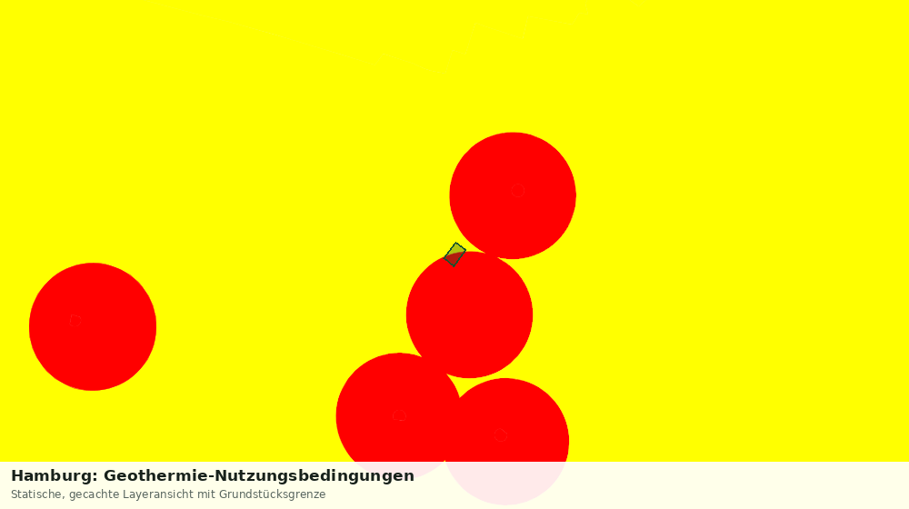 Statische Kartenansicht: Hamburg: Geothermie-Nutzungsbedingungen