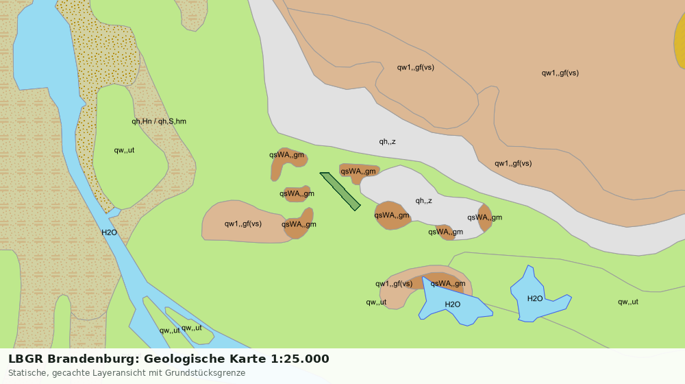 Statische Kartenansicht: LBGR Brandenburg: Geologische Karte 1:25.000