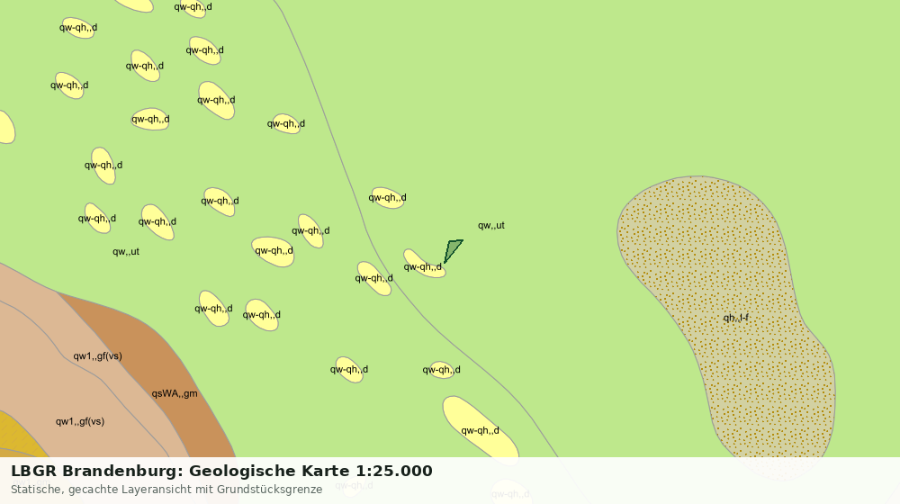 Statische Kartenansicht: LBGR Brandenburg: Geologische Karte 1:25.000