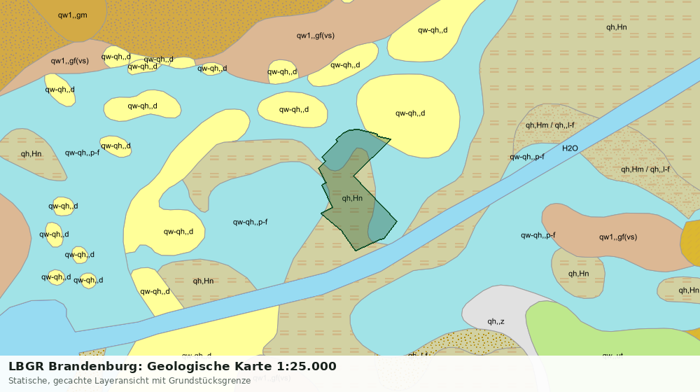 Statische Kartenansicht: LBGR Brandenburg: Geologische Karte 1:25.000