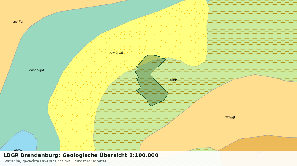 Statische Kartenansicht: LBGR Brandenburg: Geologische Übersicht 1:100.000