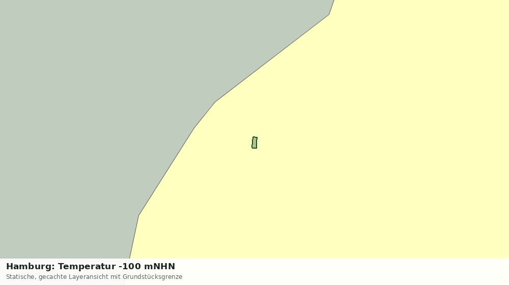 Statische Kartenansicht: Hamburg: Temperatur -100 mNHN
