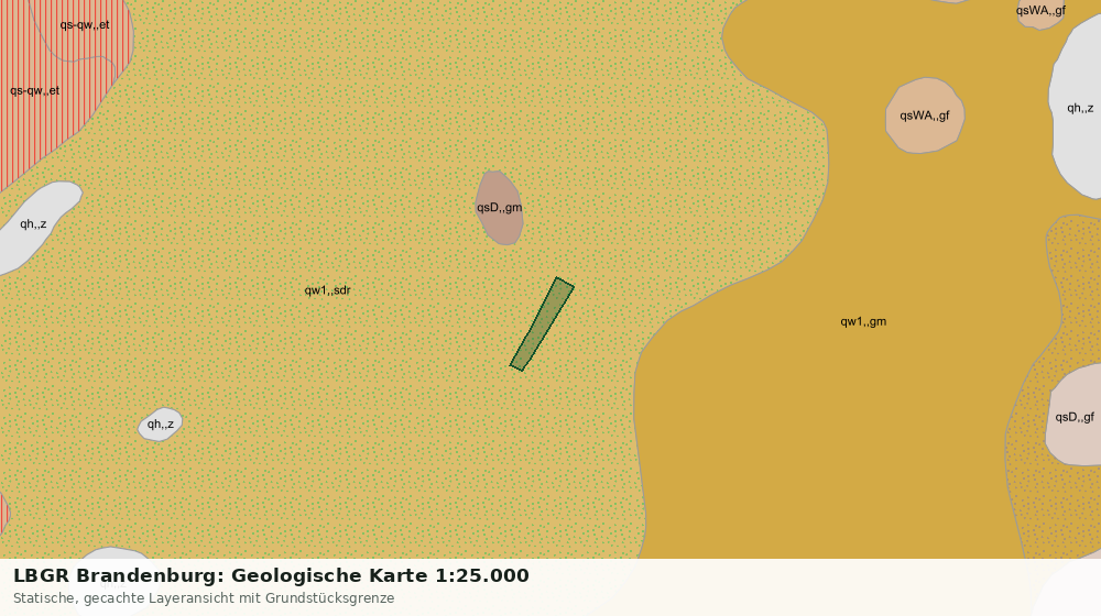 Statische Kartenansicht: LBGR Brandenburg: Geologische Karte 1:25.000
