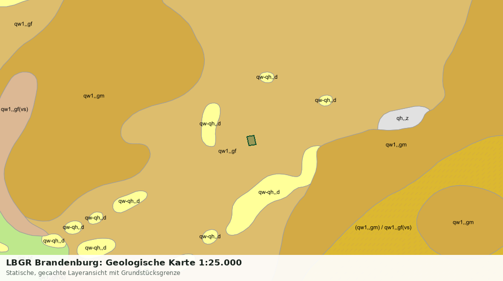 Statische Kartenansicht: LBGR Brandenburg: Geologische Karte 1:25.000