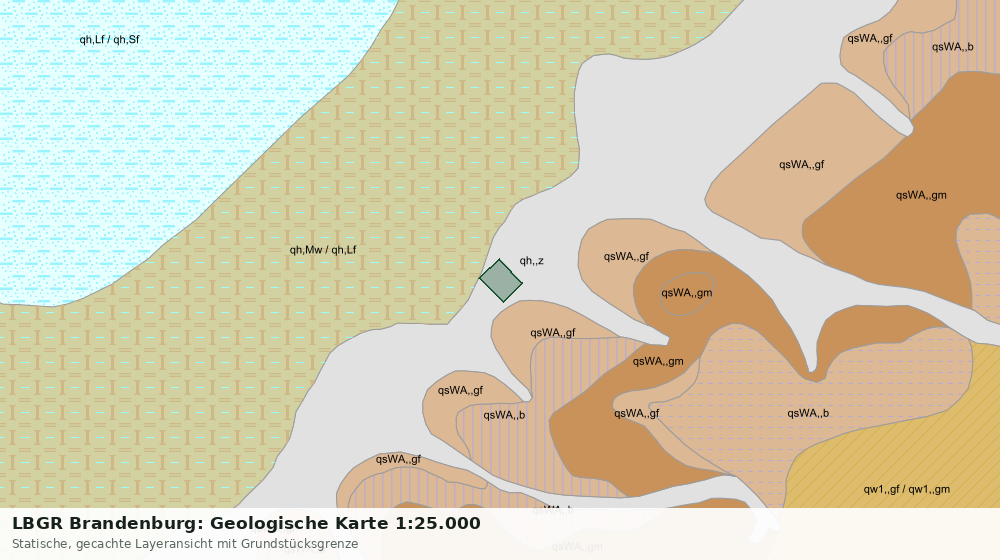 Statische Kartenansicht: LBGR Brandenburg: Geologische Karte 1:25.000