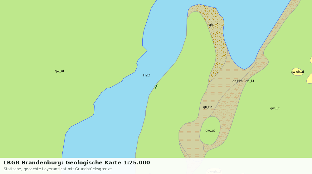 Statische Kartenansicht: LBGR Brandenburg: Geologische Karte 1:25.000