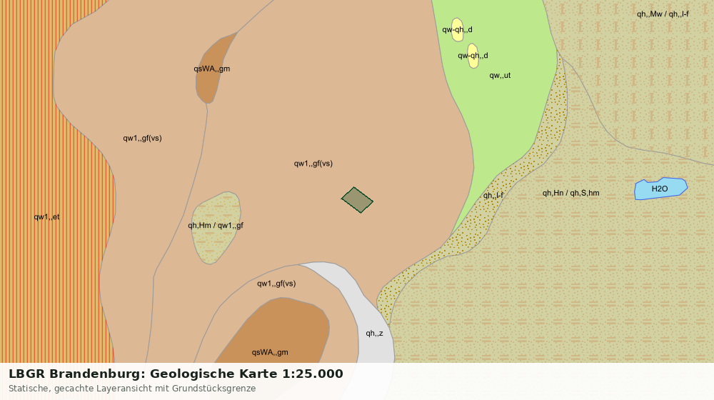 Statische Kartenansicht: LBGR Brandenburg: Geologische Karte 1:25.000