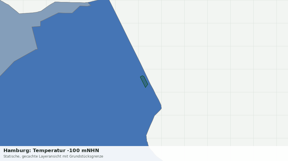 Statische Kartenansicht: Hamburg: Temperatur -100 mNHN