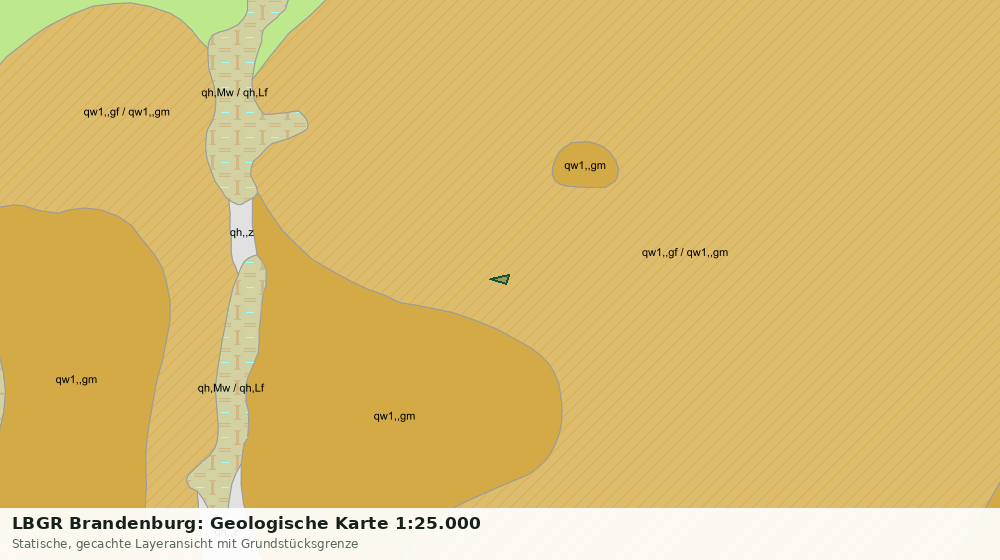 Statische Kartenansicht: LBGR Brandenburg: Geologische Karte 1:25.000