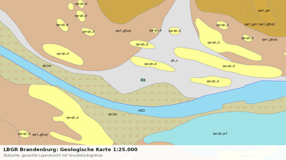 Statische Kartenansicht: LBGR Brandenburg: Geologische Karte 1:25.000