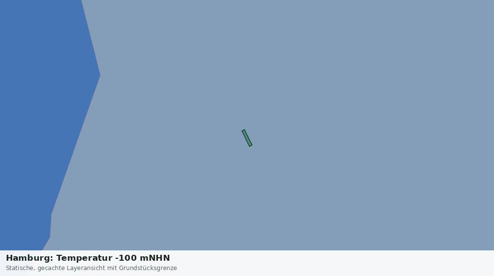 Statische Kartenansicht: Hamburg: Temperatur -100 mNHN