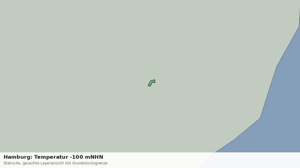 Statische Kartenansicht: Hamburg: Temperatur -100 mNHN