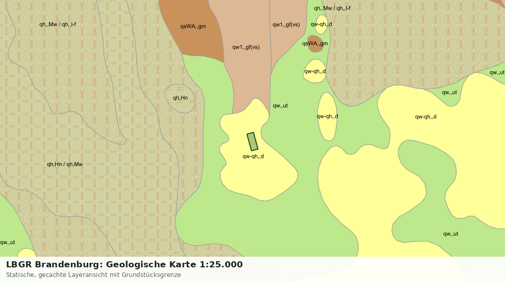 Statische Kartenansicht: LBGR Brandenburg: Geologische Karte 1:25.000