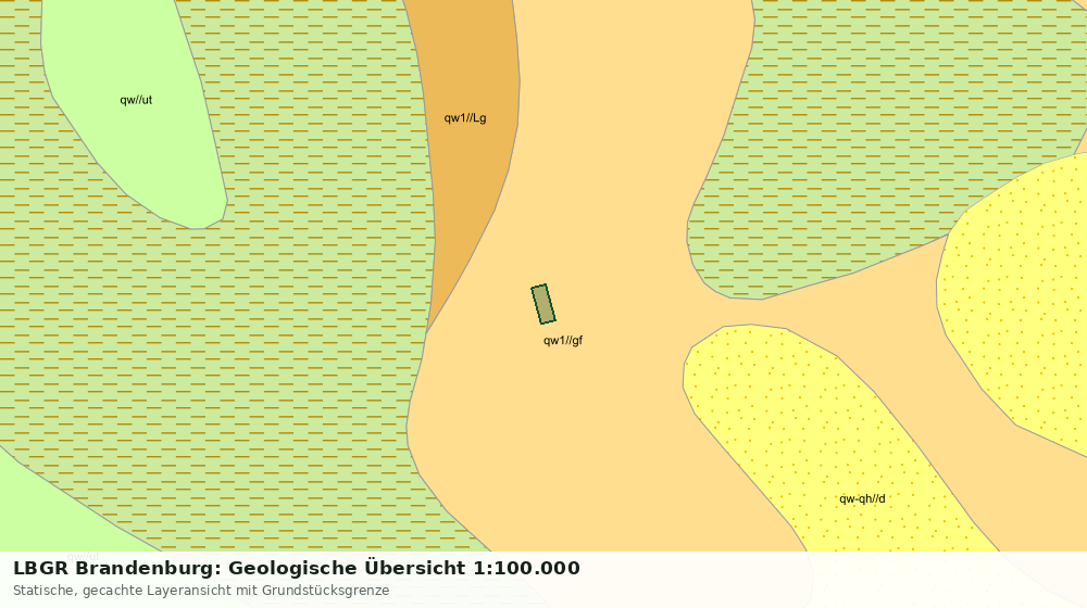 Statische Kartenansicht: LBGR Brandenburg: Geologische Übersicht 1:100.000