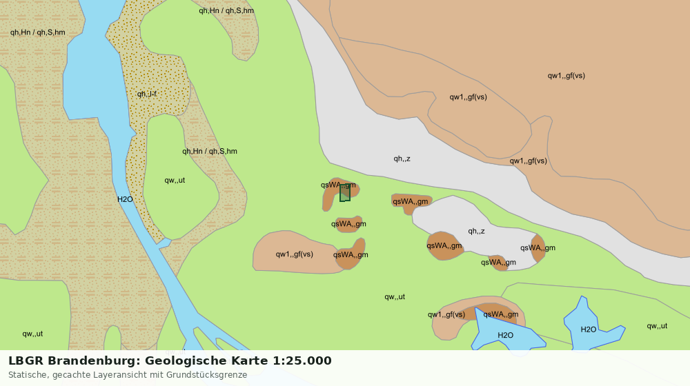 Statische Kartenansicht: LBGR Brandenburg: Geologische Karte 1:25.000