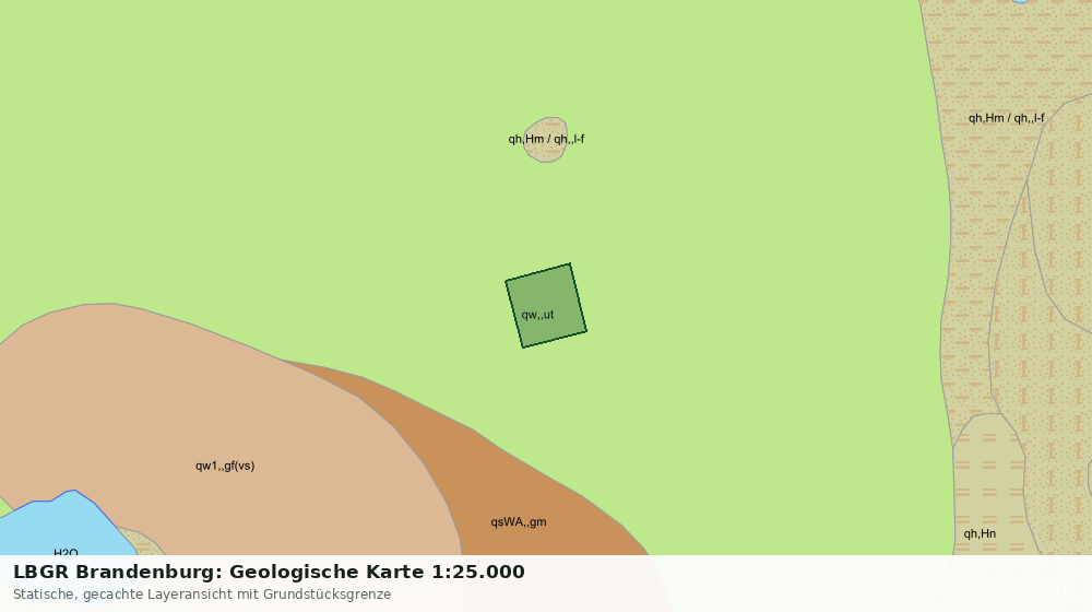 Statische Kartenansicht: LBGR Brandenburg: Geologische Karte 1:25.000