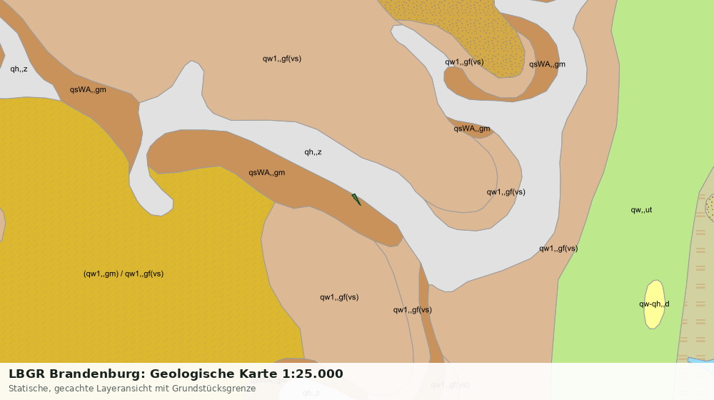 Statische Kartenansicht: LBGR Brandenburg: Geologische Karte 1:25.000